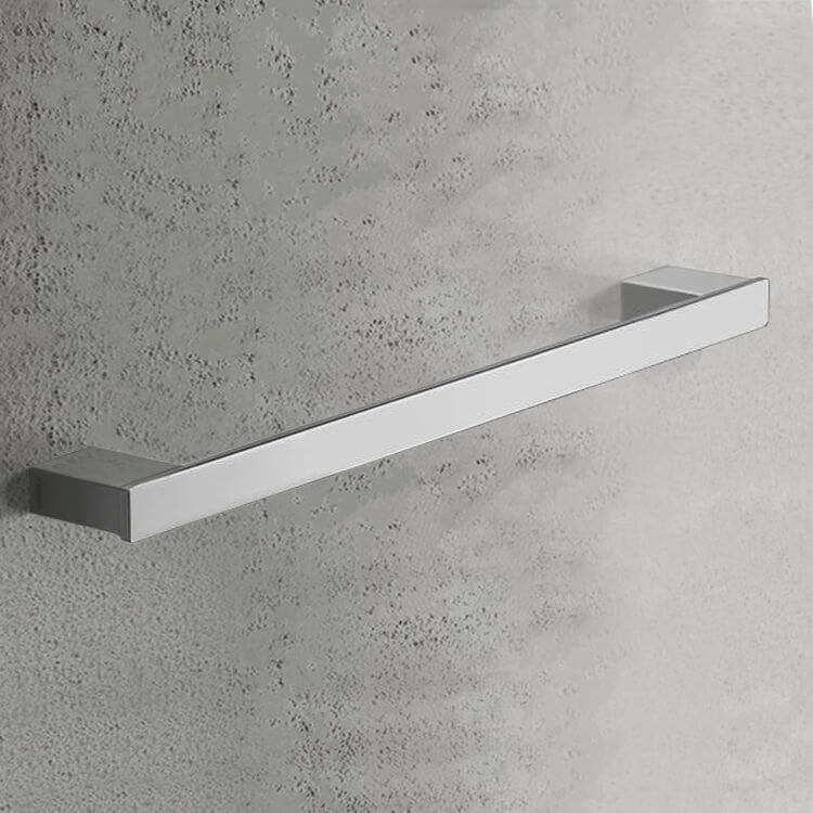 Gedy 5421-45-13 Towel Bar, Square, 18 Inch, Polished Chrome